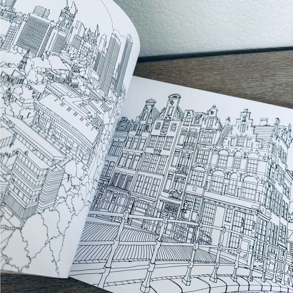 Fantastic Cities Adult Coloring Book - Picture 5 of 9